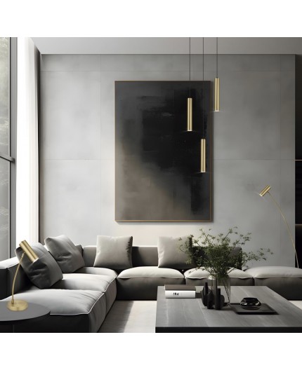 Lampadario a sospensione 3 luci tubolare oro satinato nero linea elica collezione antia