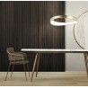 Lampadario a sospensione led oro satinato/bianco collezione agles