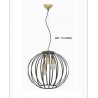 Lampadario a sospensione design 3 luci nero oro collezione elica