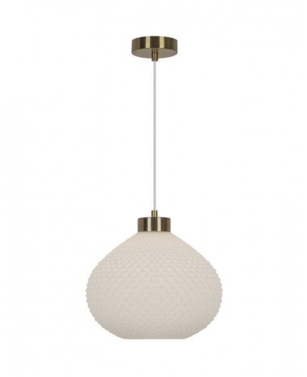 Lampadario singolo a sospensione vetro soffiato bolle linea goccia collezione flore