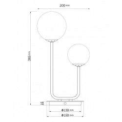 Lampada da Poggio vetro satinato 2 luci collezione flora linea cosmica