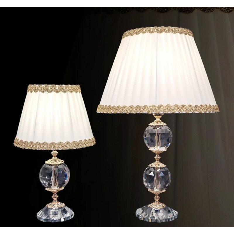 Lampada da comodino cristallo oro linea lente collezione Istanbul