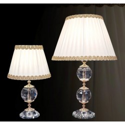 Lampada da comò’ cristallo oro linea lente collezione Istanbul