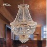 Lampadario stile impero classico ottone cristallo praga