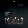 Lampadario classico ferro battuto 8 luci Spagna