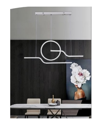 Lampadario a sospensione led luce naturale design moderno Dual