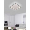 Plafoniera da soffitto metallo bianco led quadro