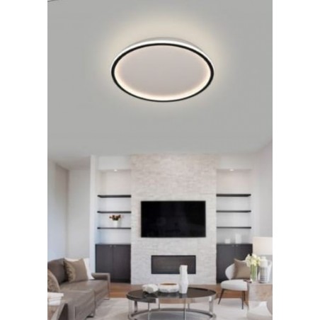 Plafoniera da soffitto metallo bianco led cerchio