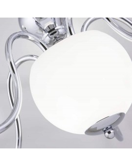 Lampadario a sospensione Struttura in metallo cromo 5 luci collezione maxima