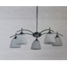 Lampadario a sospensione 5 luci cromo collezione romlux