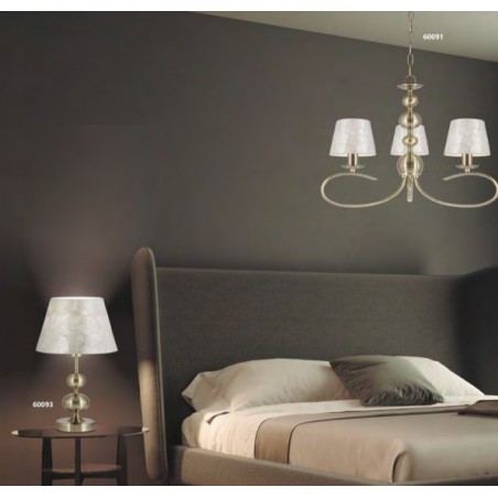 Lampadario per camera da letto classica cilindro colore oro - 4980