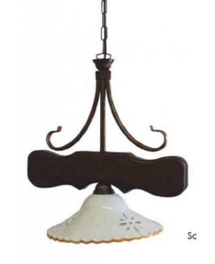 Lampadario a sospensione rustico con ceramica collezione spello