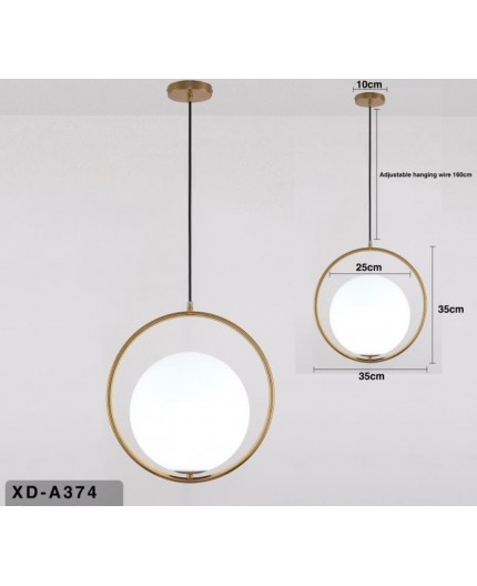 Lampadario a sospensione design moderno Flora oro