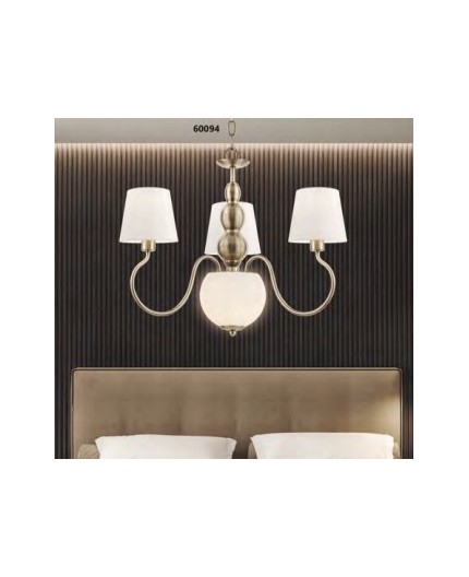 Lampadario a sospensione bronzo 3 luci collezione maxima