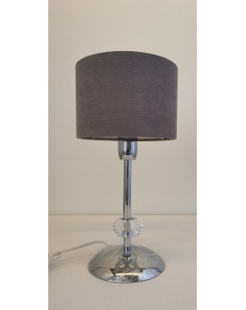 Lampada da comodino con paralume velluto collezione lente