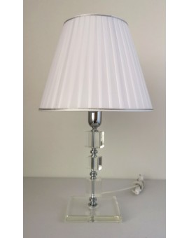 Scultura da tavolo moderna viso 45cm marmorino design bianco oro - 6BC8