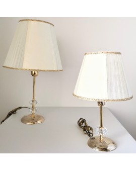 Lampada da como' con paralume collezione lente oro