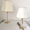 Lampada da comodino con paralume collezione lente oro