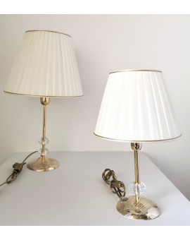 Lampada da como' con paralume collezione lente oro