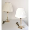 Lampada da comodino con paralume collezione lente oro