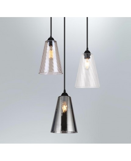 Lampadario a sospensione 3 luci vetro soffiato collezione clarisse