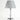 Lampada per comodino design minimal moderna elegante con paralume grigio a scelta in metallo cromo