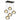 Lampadario a sospensione design moderno minimal cerchi in metallo nero collezione Elica