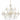 Lampadario a sospensione stile classico elegante in vetro 15 luci oro