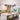 Lampadario a sospensione design lineare con vetro soffiato 5 luci collezione Flora